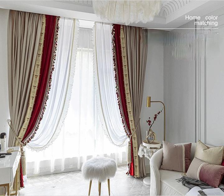 Curtains Colors of Valentine Theme