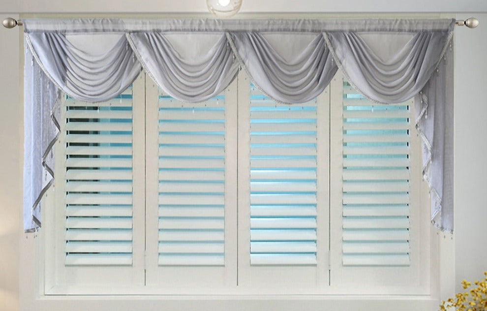 Annapolis Elegant Sheer Valance - Gray,Valance,Discover Curtains