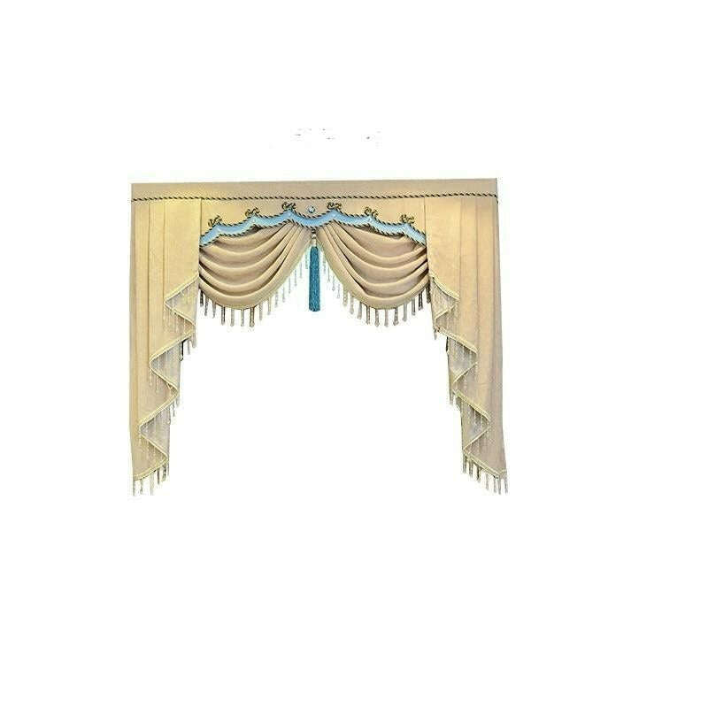 Annapolis Luxury Valance - Beige,Valance,Discover Curtains