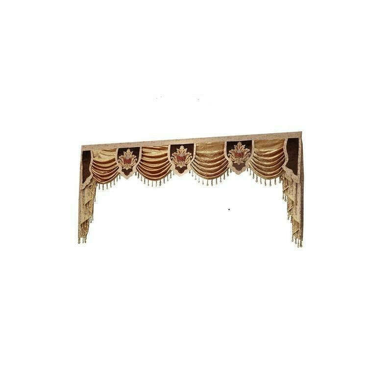 Annapolis Luxury Valance - Golden Brown,Valance,Discover Curtains