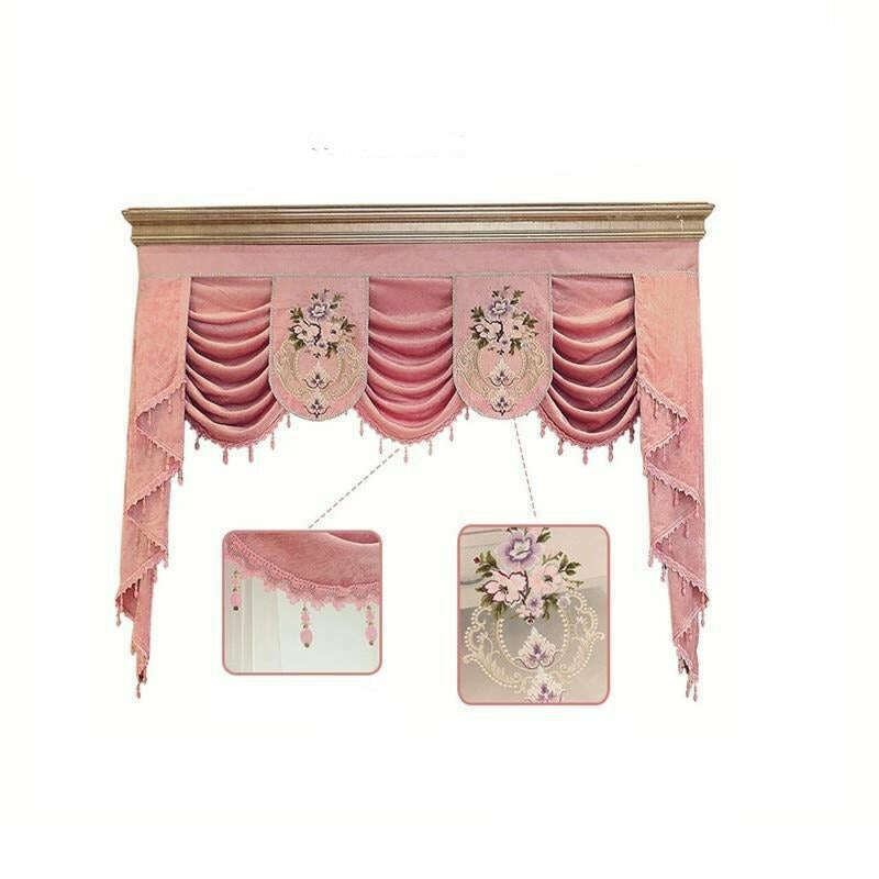 Annapolis Luxury Valance - Pink Floral,Valance,Discover Curtains