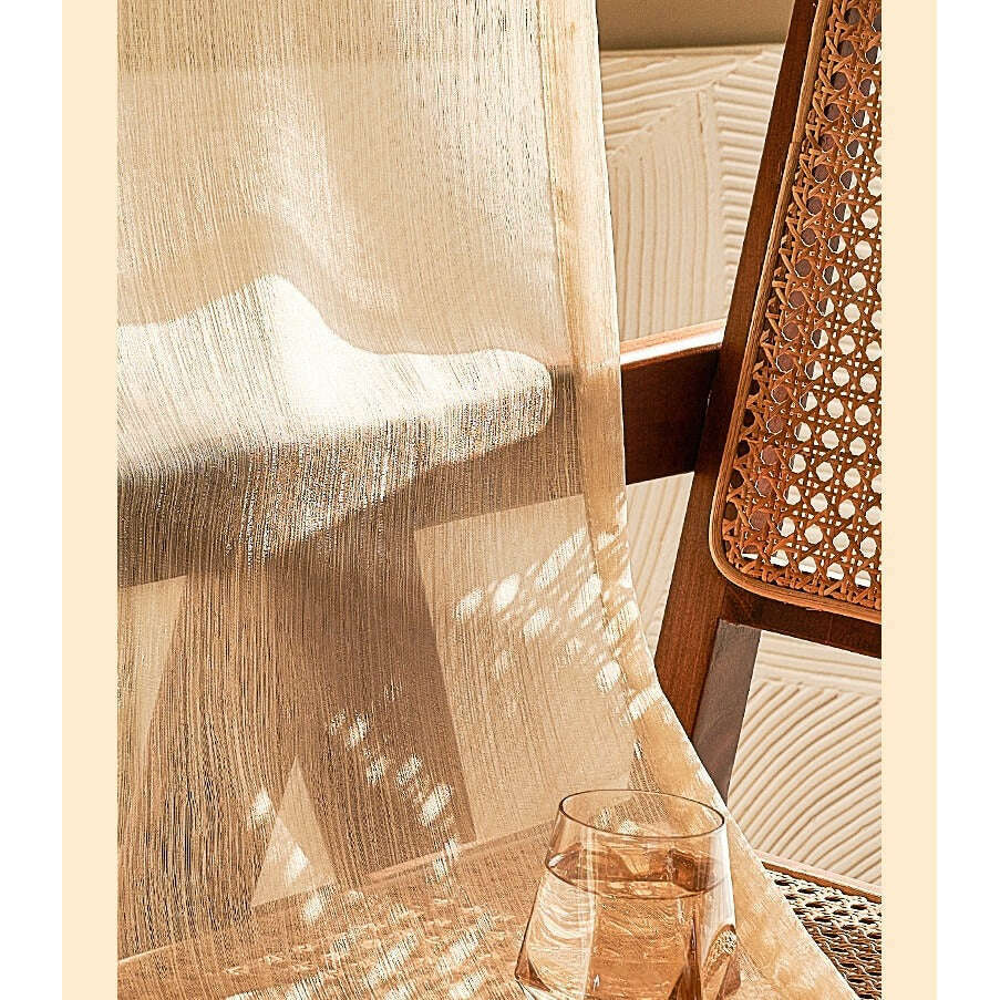 Annapolis Sheer Curtain With Subtle Gold Shimmer - Beige,Sheer Curtains,Discover Curtains