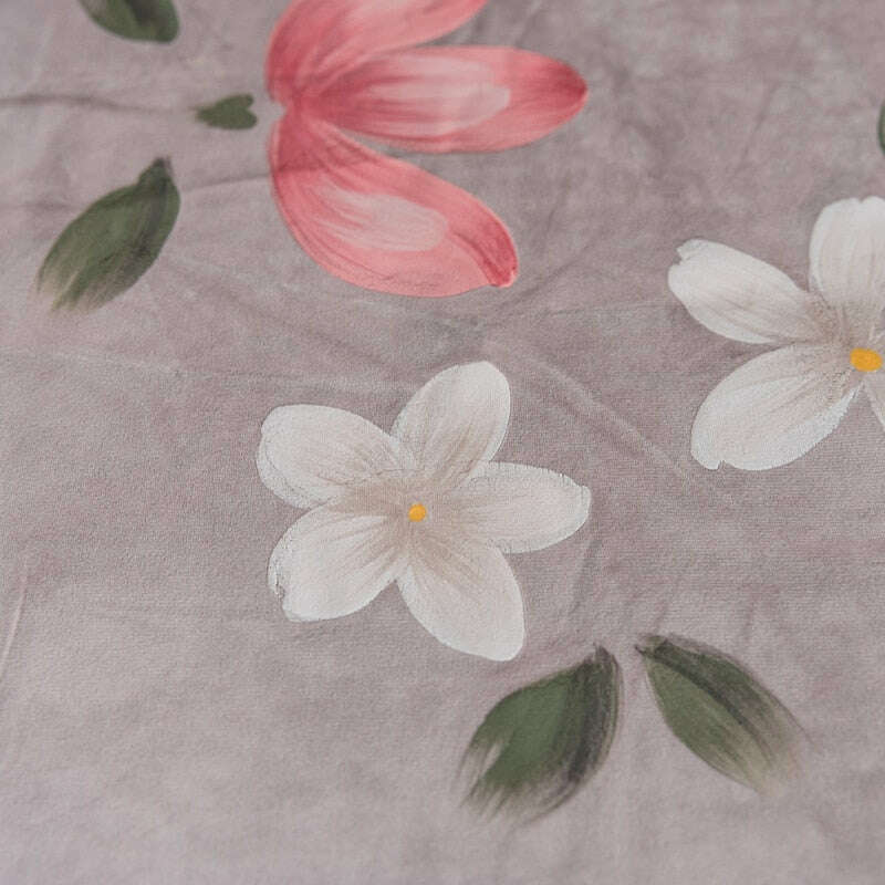 Astor Rideaux Warm Flower Hand Printed Blackout Curtain - Purple,Print Polyester,Discover Curtains