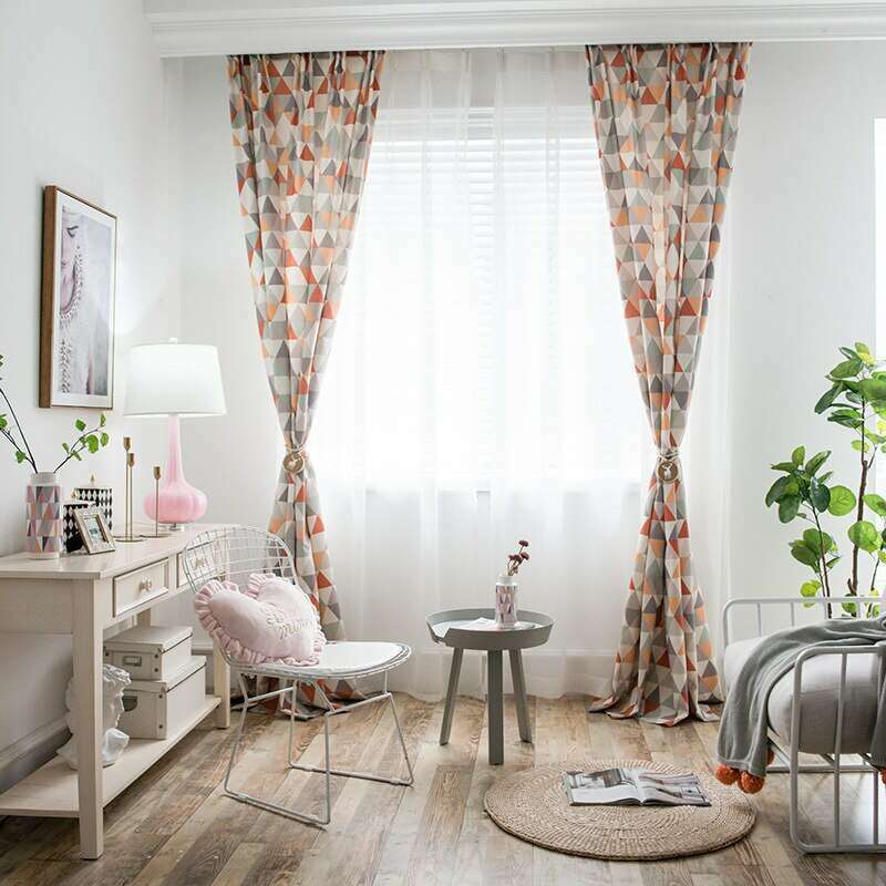 Astor Rideaux Warm Geometric Print Design Curtains,Print Polyester,Discover Curtains