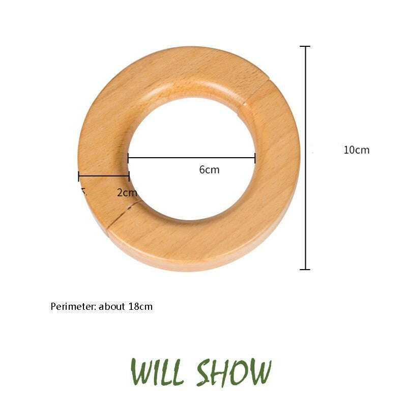 Curtain Magnetic Wood Round Ring Tieback,Curtain Accessories,Discover Curtains