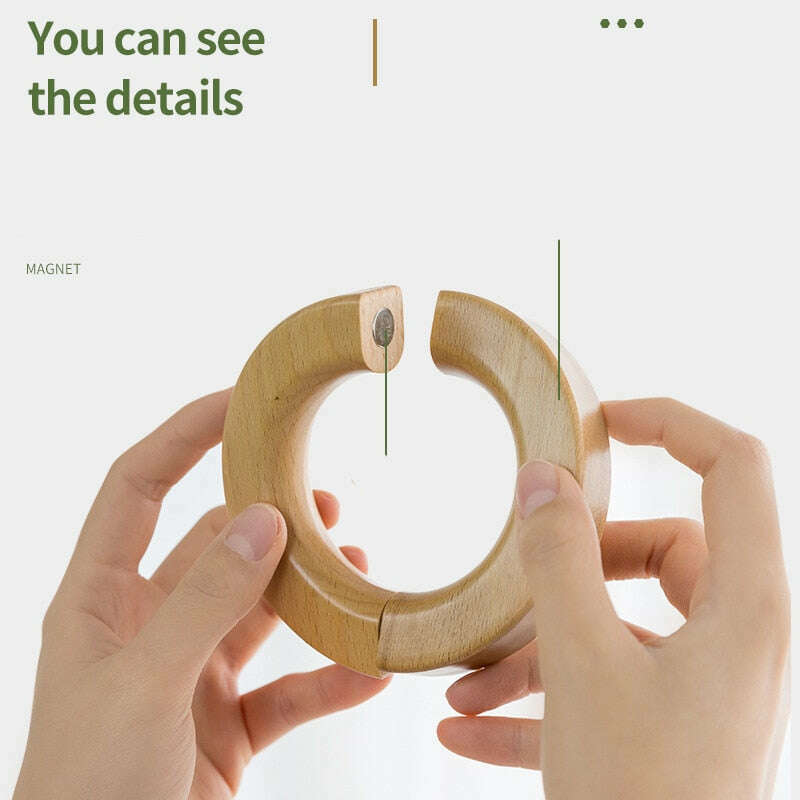 Curtain Magnetic Wood Round Ring Tieback,Curtain Accessories,Discover Curtains