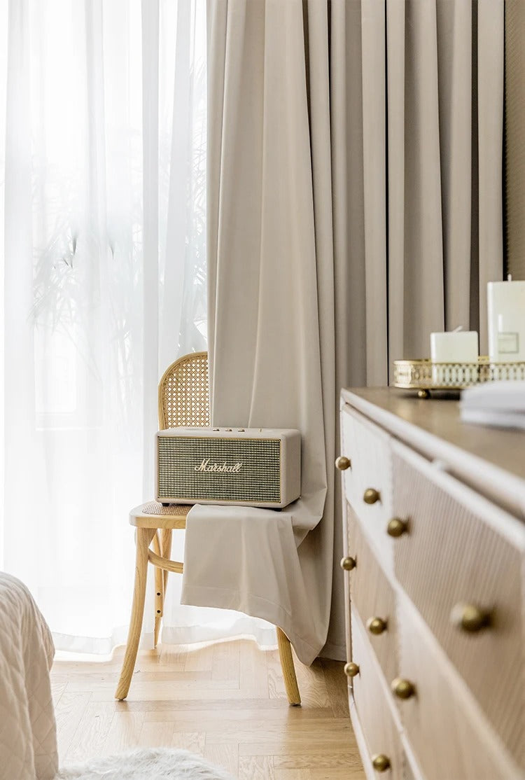 Jason Luxury Plush Velvet Curtains - Light Beige,Velvet Curtains,Discover Curtains
