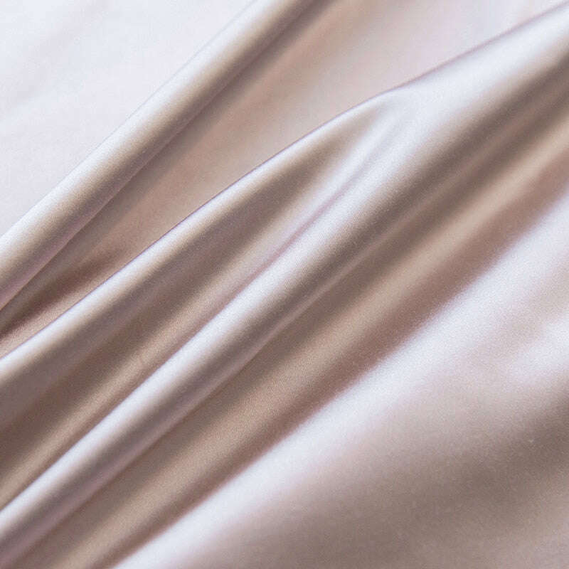Homespun Faux Silk Plain Curtains - Pink