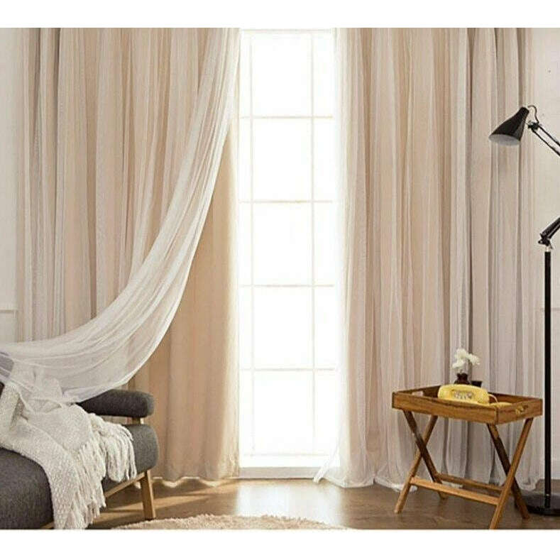 Jason Luxury Veil Curtain - Pink / Beige / Blue / White,Polyester Curtains,Discover Curtains