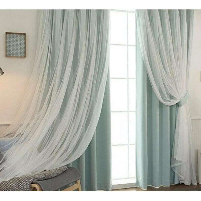 Jason Luxury Veil Curtain - Pink / Beige / Blue / White