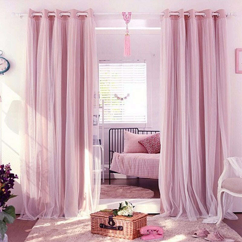 Jason Luxury Veil Curtain - Pink / Beige / Blue / White,Polyester Curtains,Discover Curtains