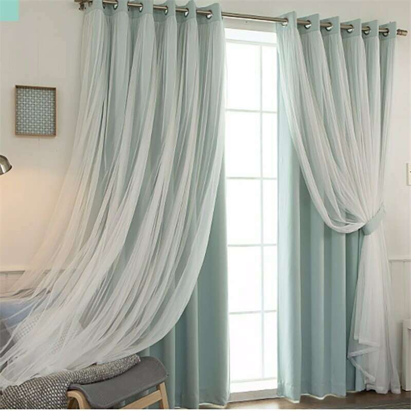 Jason Luxury Veil Curtain - Pink / Beige / Blue / White,Polyester Curtains,Discover Curtains
