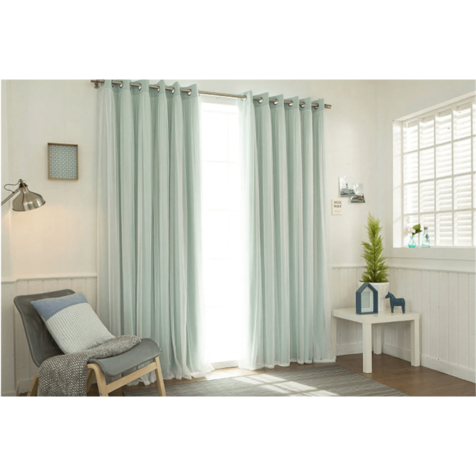 Jason Luxury Veil Curtain - Pink / Beige / Blue / White,Polyester Curtains,Discover Curtains