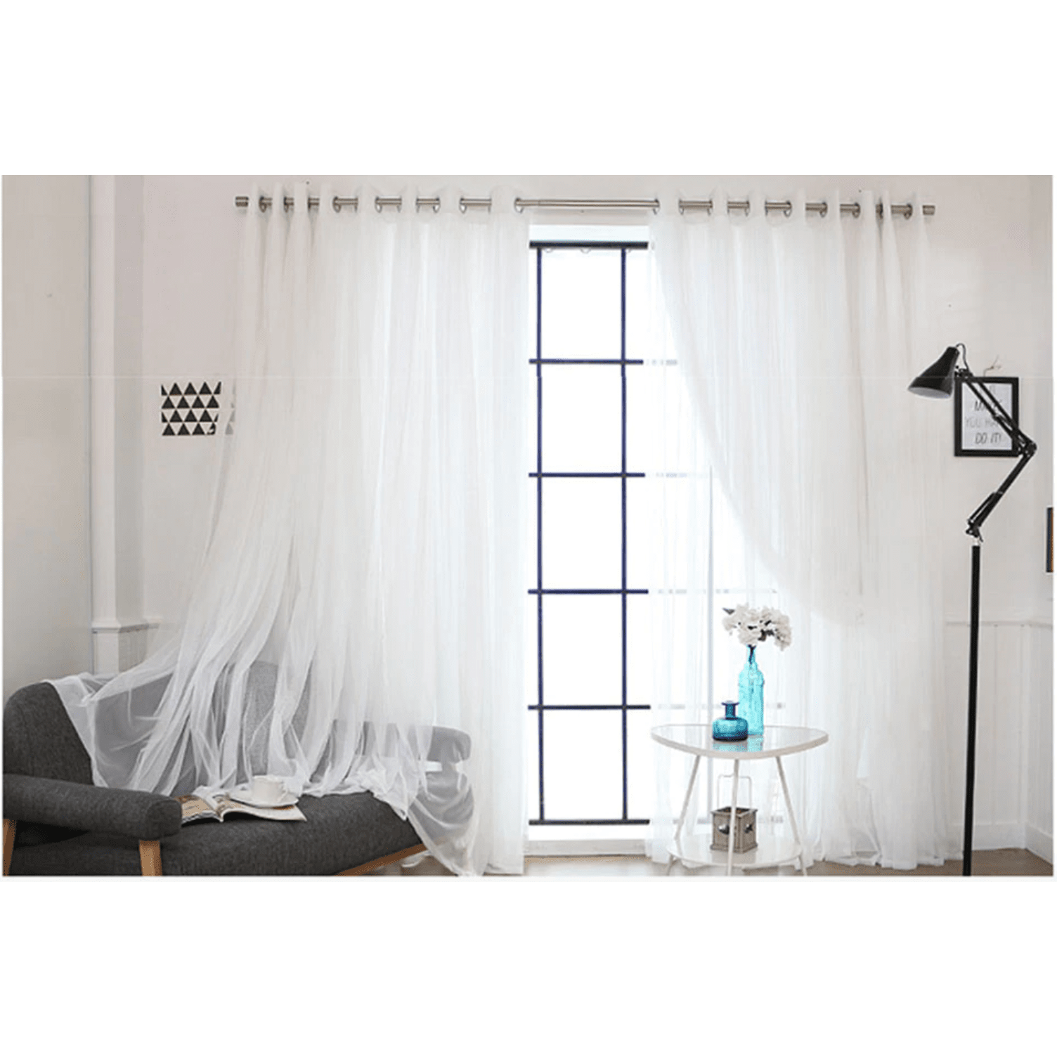 Jason Luxury Veil Curtain - Pink / Beige / Blue / White,Polyester Curtains,Discover Curtains