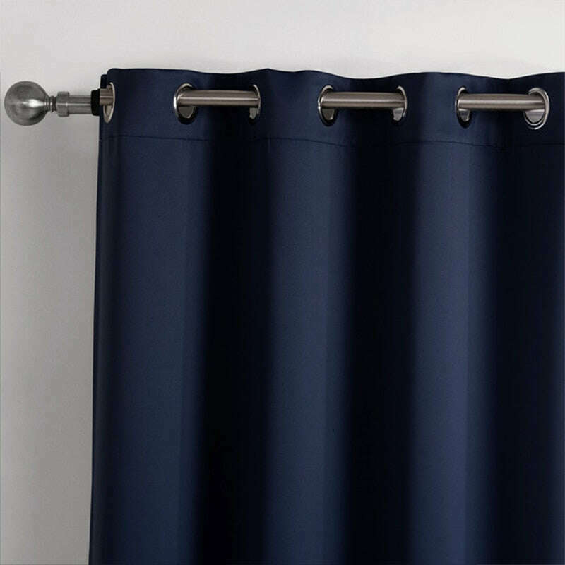 Jason Modern Plain Blackout Curtains - Blue,Polyester Curtains,Discover Curtains