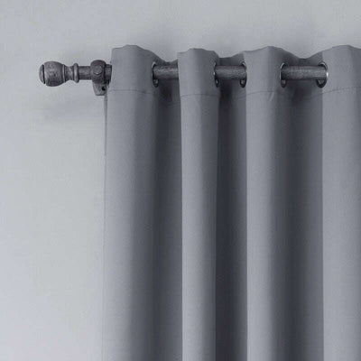Jason Modern Plain Blackout Curtains - Gray