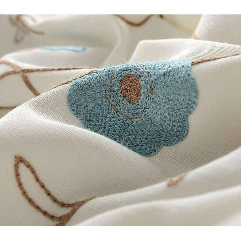 Jason Vine Floral Embroidered Cotton Curtains,Polyester Curtains,Discover Curtains