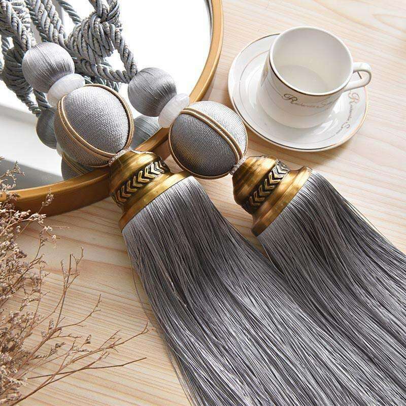 Kara Luxury Detailed Fringe Tiebacks,Curtain Accessories,Discover Curtains