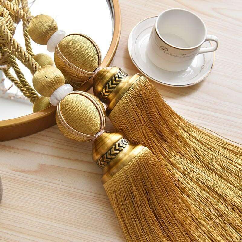 Kara Luxury Detailed Fringe Tiebacks,Curtain Accessories,Discover Curtains