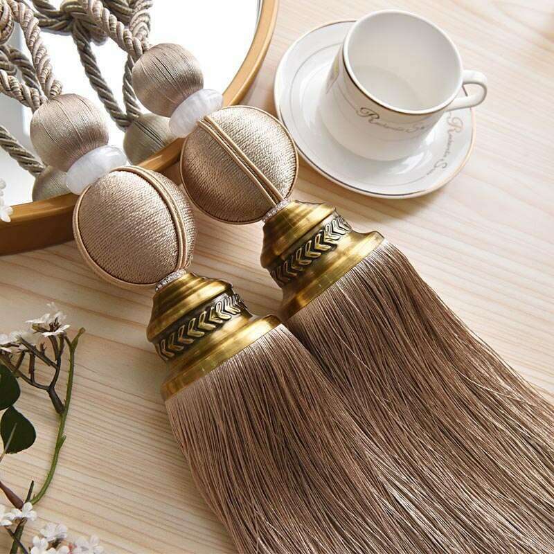 Kara Luxury Detailed Fringe Tiebacks,Curtain Accessories,Discover Curtains