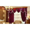 Mila Haute Couture Italian Velvet  Curtain With Pompom Lace - Burgandy Wine