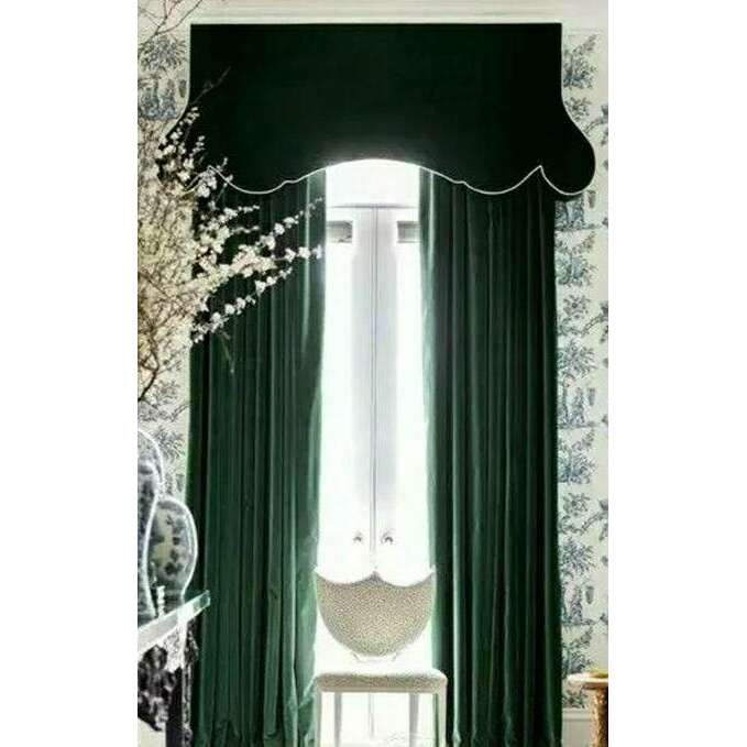 Mila Luxury Dutch Velvet Curtain- Dark Emerald Green,Velvet Curtains,Discover Curtains