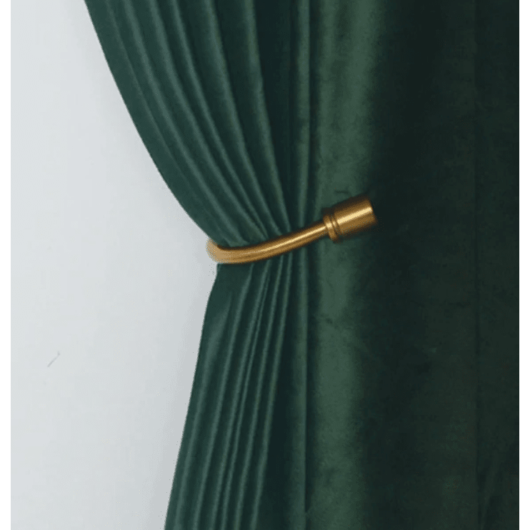 Mila Luxury Dutch Velvet Curtain- Dark Emerald Green,Velvet Curtains,Discover Curtains