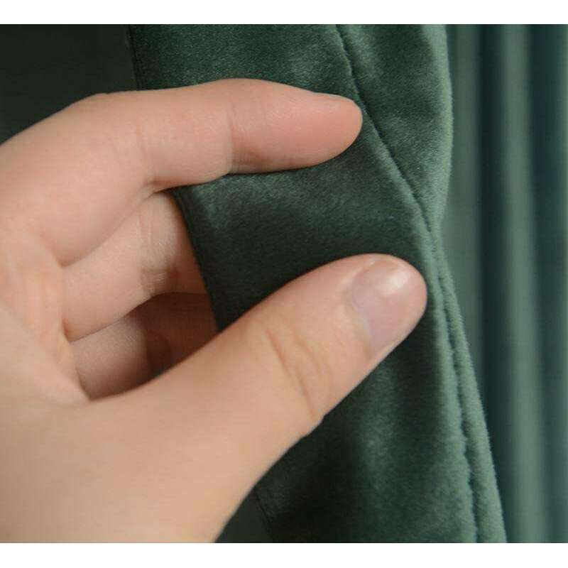 Mila Luxury Dutch Velvet Curtain- Dark Emerald Green,Velvet Curtains,Discover Curtains