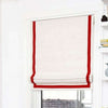 Napa Roman Blinds - White With Red Stripe