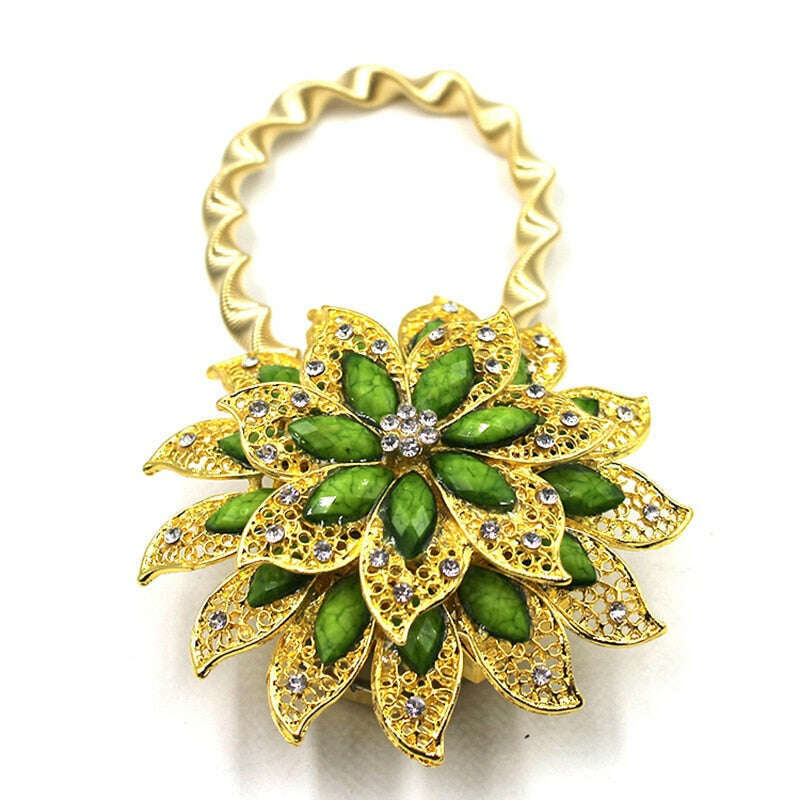Pearl Simon Flower Shaped  Rhinestone Magnet Curtain Tieback,Curtain Accessories,Discover Curtains