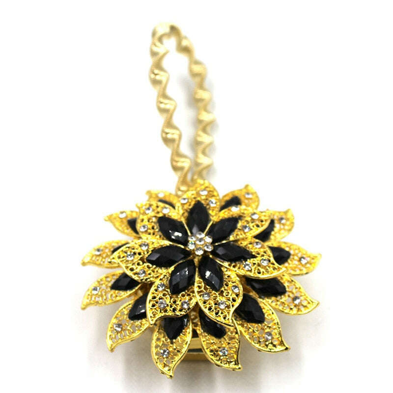 Pearl Simon Flower Shaped  Rhinestone Magnet Curtain Tieback,Curtain Accessories,Discover Curtains