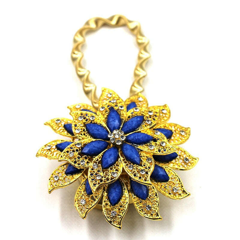 Pearl Simon Flower Shaped  Rhinestone Magnet Curtain Tieback,Curtain Accessories,Discover Curtains