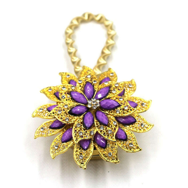 Pearl Simon Flower Shaped  Rhinestone Magnet Curtain Tieback,Curtain Accessories,Discover Curtains