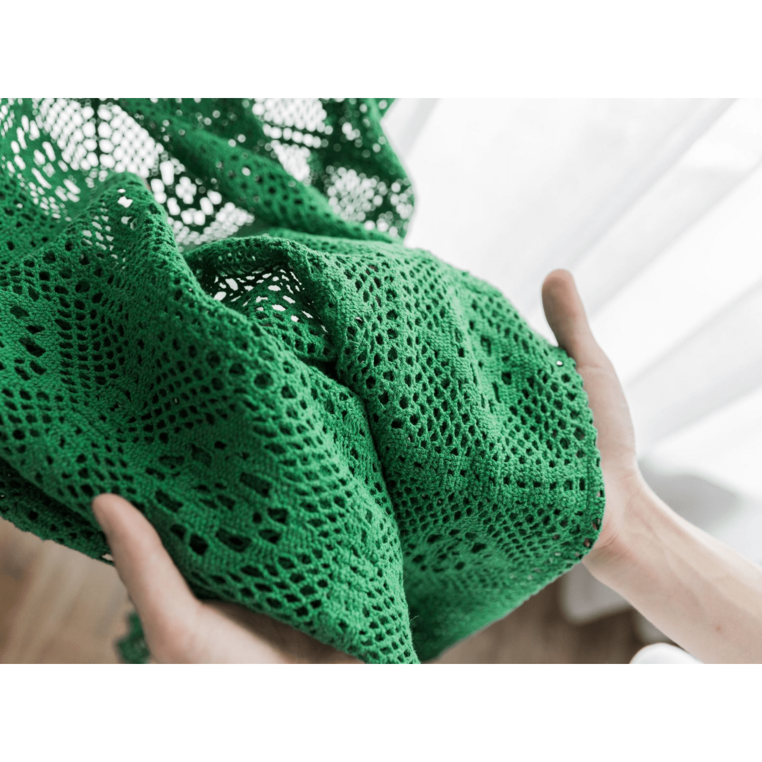 Rémy Crochet Sheer Curtains - Green / Pink,Sheer Curtains,Discover Curtains