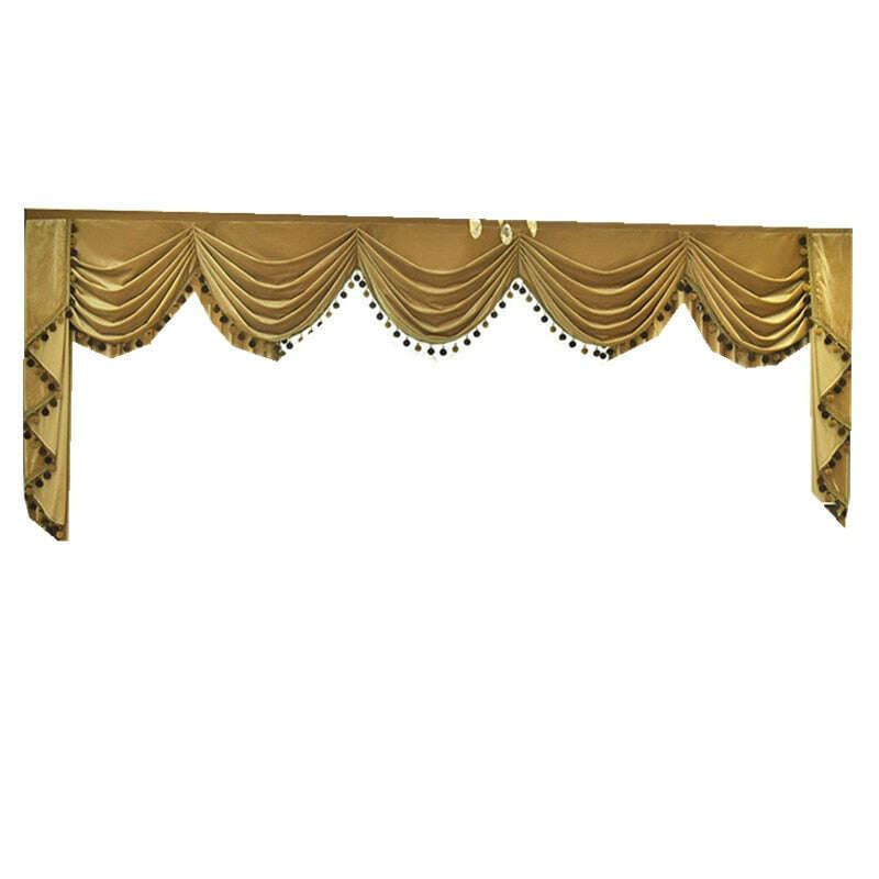 Rémy European Royal Velvet Valance - Gold,Valance,Discover Curtains
