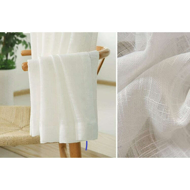 Rémy Linen Semi-Shading Curtain - White