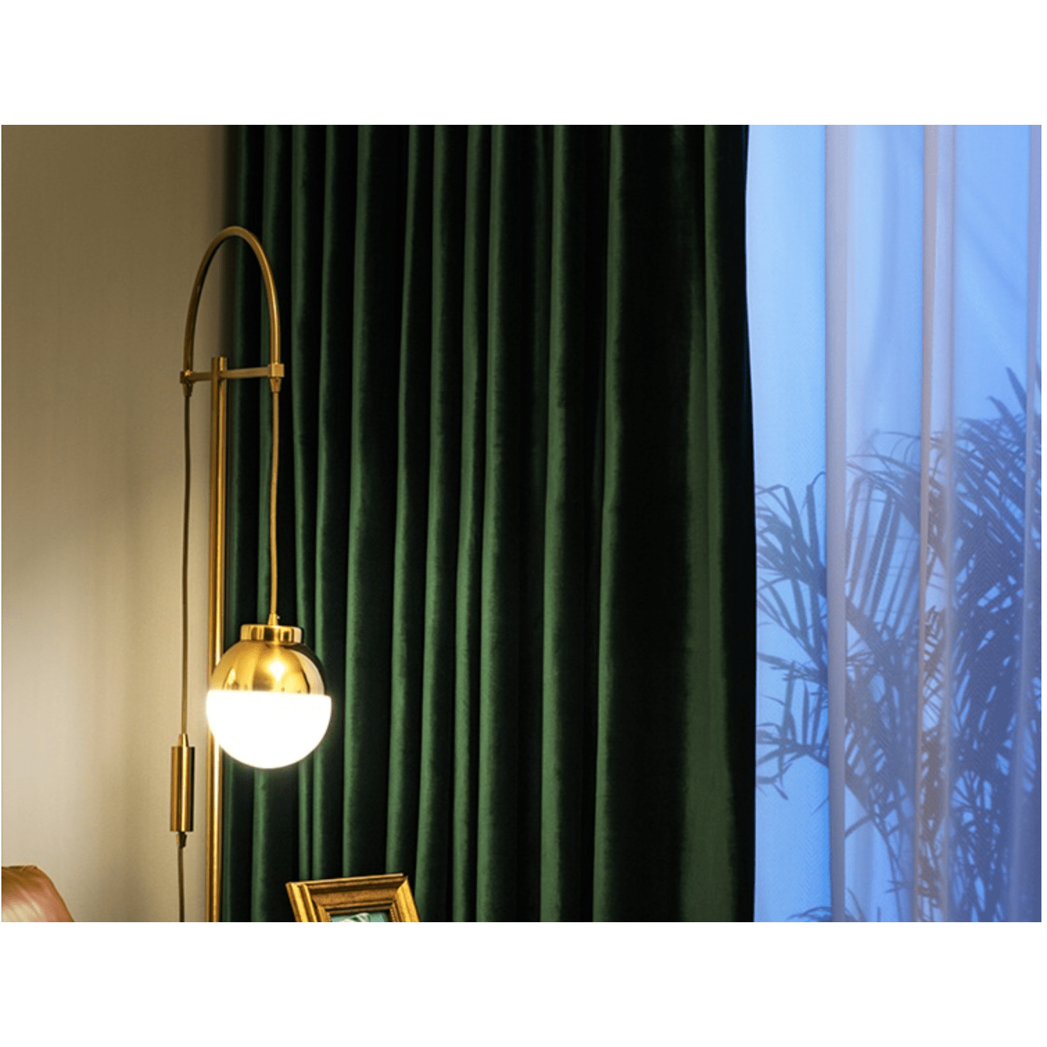 Taylor.H Nordic Dutch Plain Velvet Curtains - Dark Green / Olive,Velvet Curtains,Discover Curtains