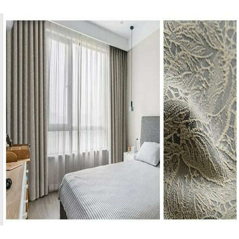T.B. London Literary Lace Blackout Curtains - Ivory,Polyester Jacquard Curtain,Discover Curtains