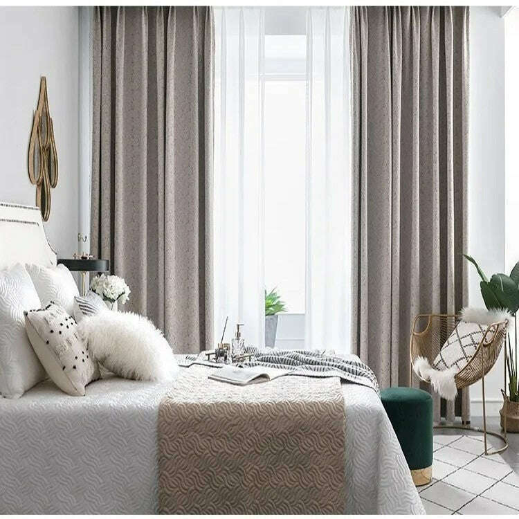 T.B. London Literary Lace Blackout Curtains - Ivory,Polyester Jacquard Curtain,Discover Curtains