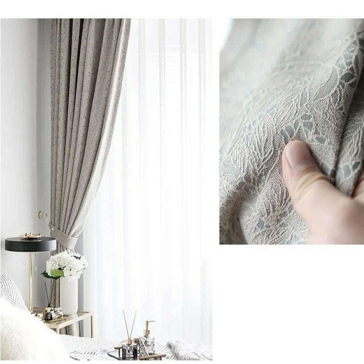 T.B. London Literary Lace Blackout Curtains - Ivory,Polyester Jacquard Curtain,Discover Curtains