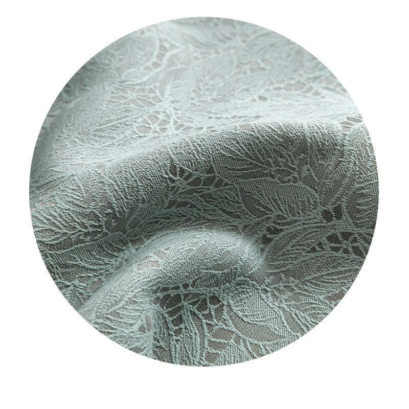 T.B. London Literary Lace Blackout Curtains - Pistachio Green,Polyester Jacquard Curtain,Discover Curtains