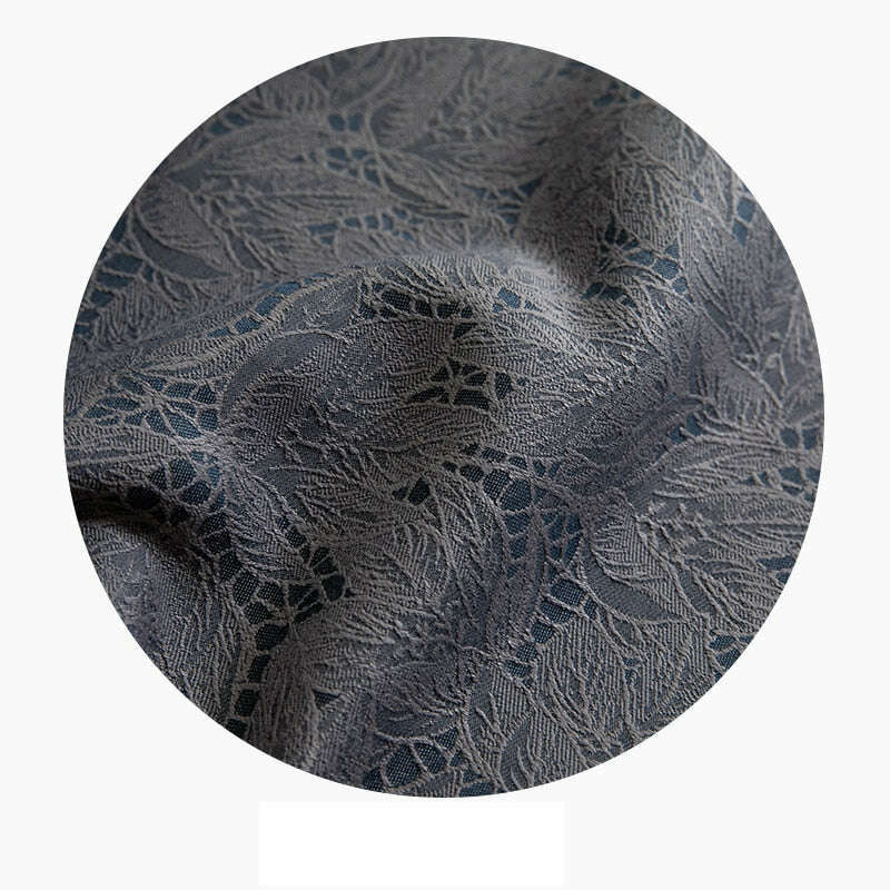 T.B. London Literary Lace Blackout Curtains - Steel Blue,Polyester Jacquard Curtain,Discover Curtains