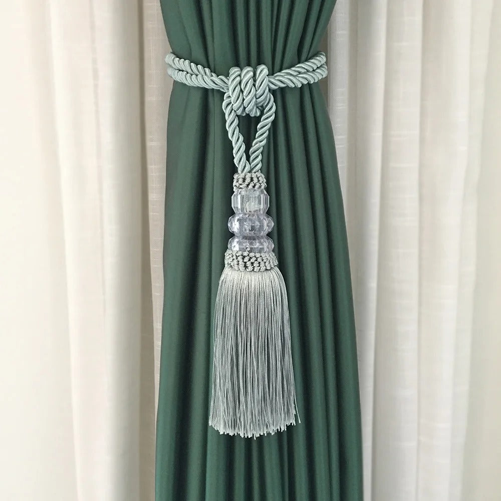Kara Hanging Crystal Ball Tassel TieBack,Curtain Accessories,Discover Curtains