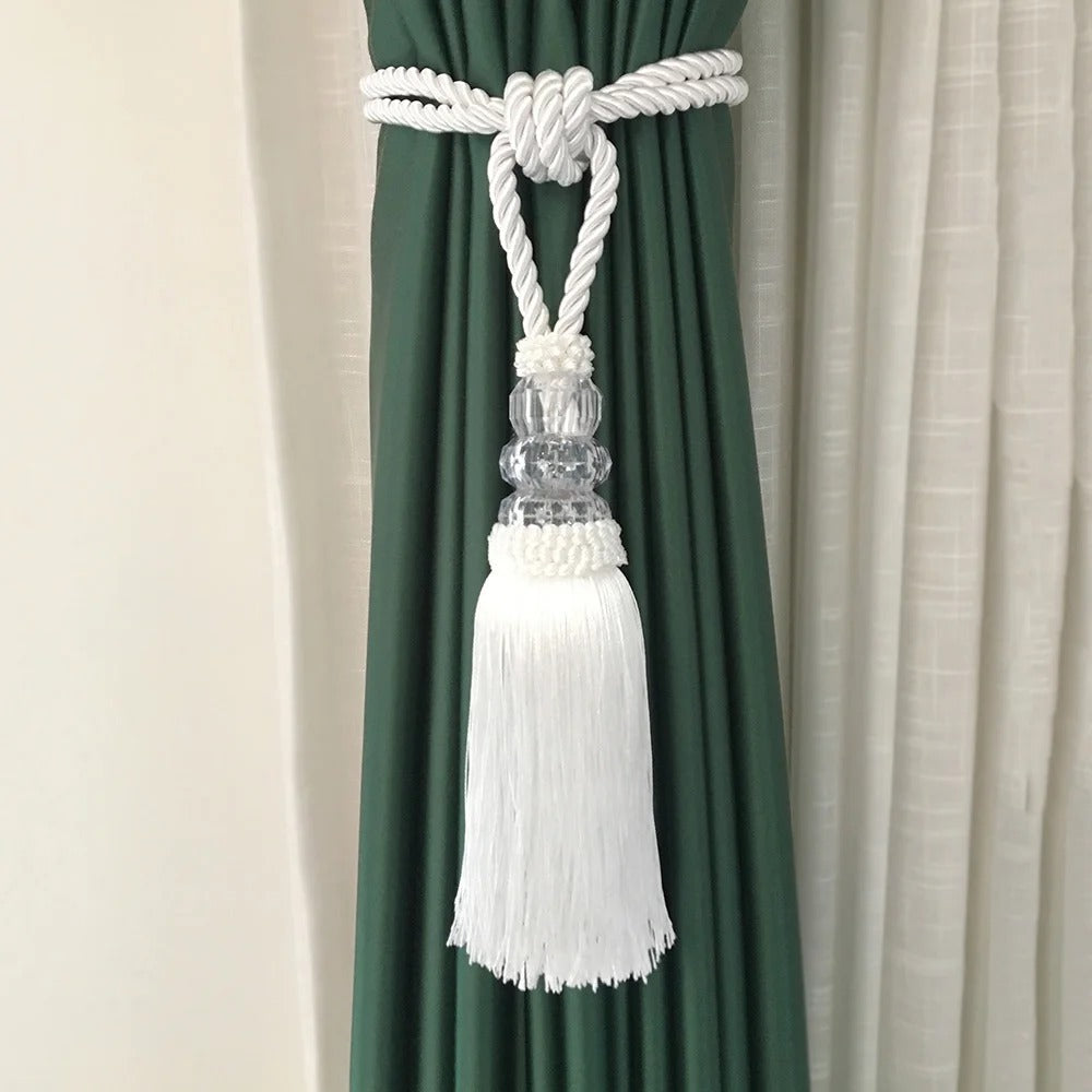 Kara Hanging Crystal Ball Tassel TieBack,Curtain Accessories,Discover Curtains