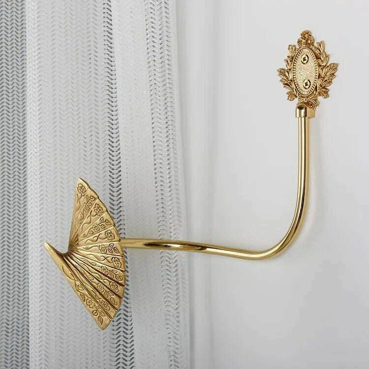 Annapolis Art Deco Metal Curtain Hanger Tieback - Hand Fan