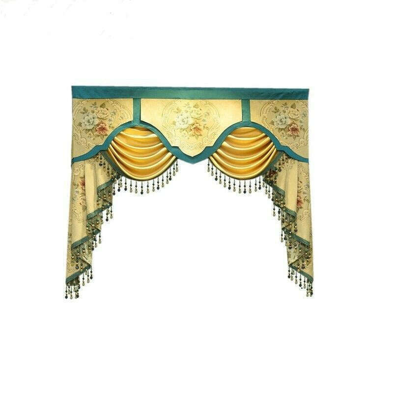 Annapolis Luxury Valance - Floral Yellow Blue