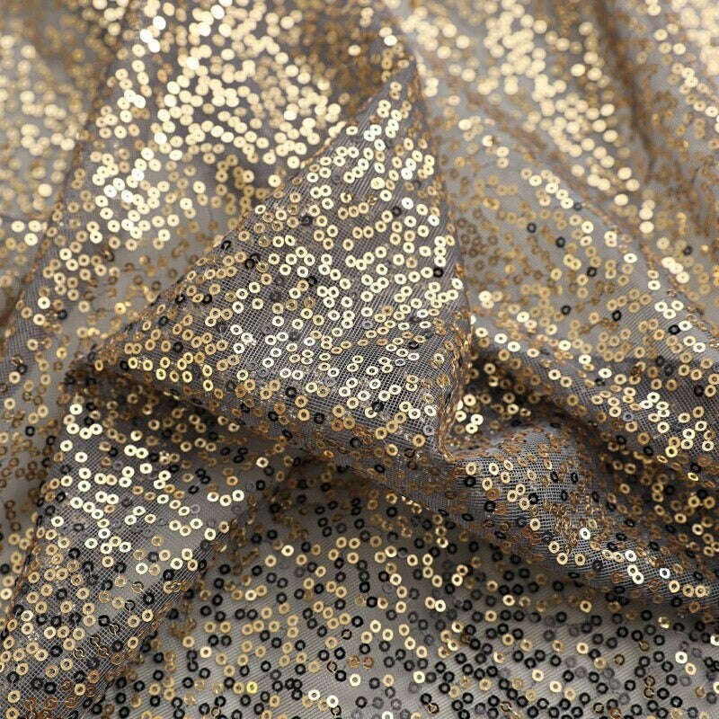 Annapolis Sequin Sheer Curtain - Gray Gold