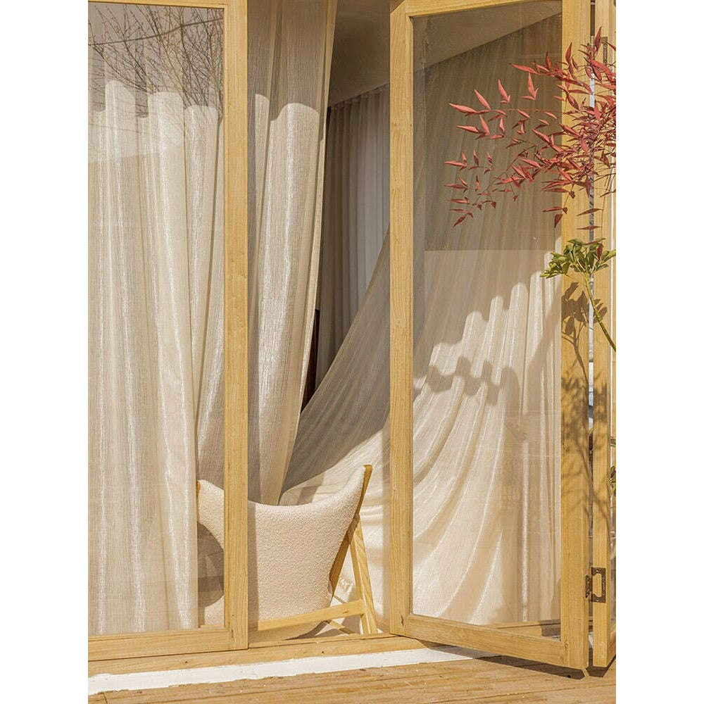 Annapolis Sheer Curtain With Subtle Gold Shimmer - Beige