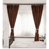 Brittany Velvet Plain Curtains - Brown