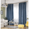 Brittany Velvet Plain Curtains - Haze Blue